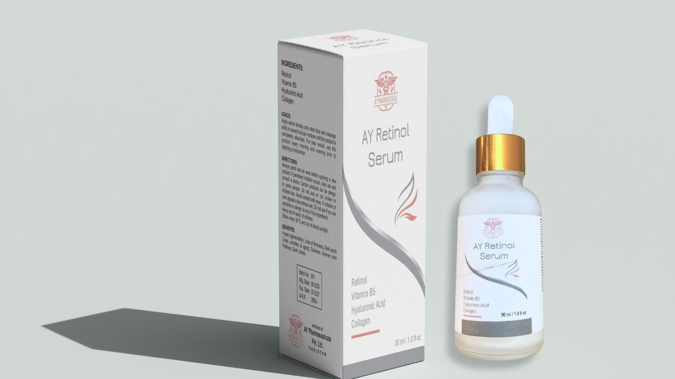 AY Retinol Serum with Hyaluronic Acid, Vitamin B5 & Collagen – 30ml