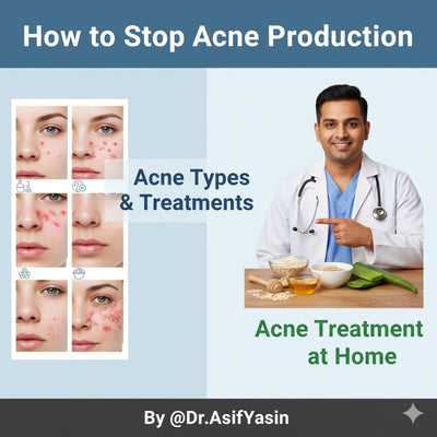 How to Stop Acne Production | Acne Types & Treatments | Acne Treatment at Home ,By ‪@Dr.AsifYasin‬